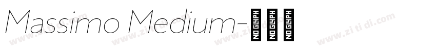 Massimo Medium字体转换